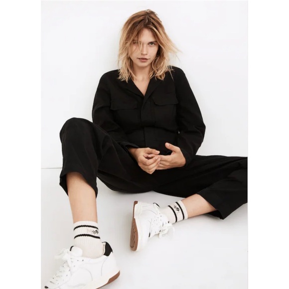 Madewell Signature Coverall Jumpsuit 100% Cotton Denim in Black - Picture 4 of 11